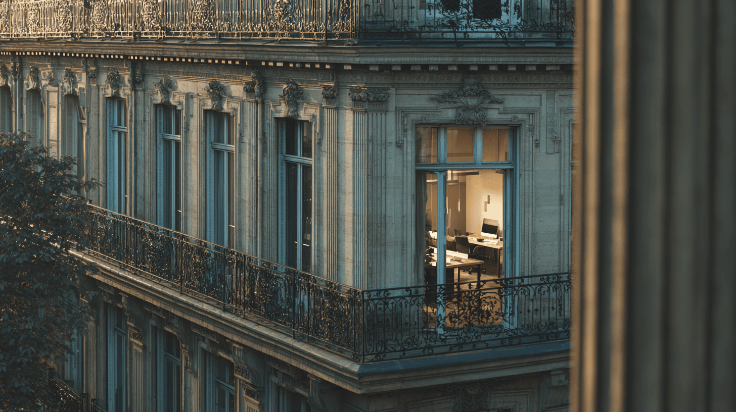 Bureau dans Paris dans un immeuble haussmannien