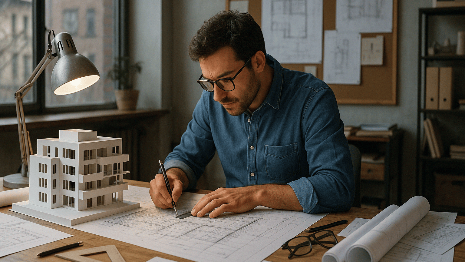 Plan d'un architecte d'une maison