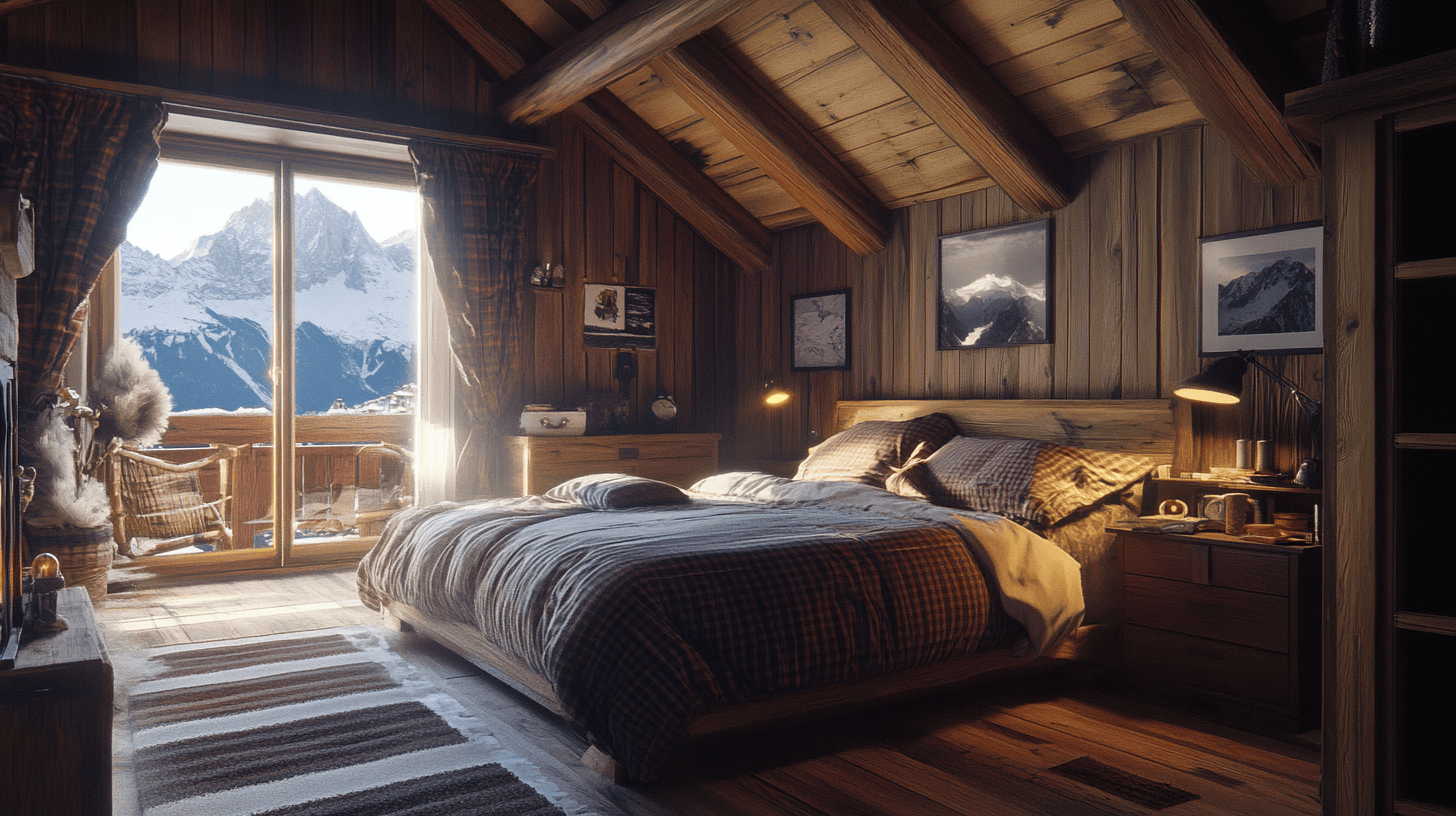 Chambre dans un chalet de montagne