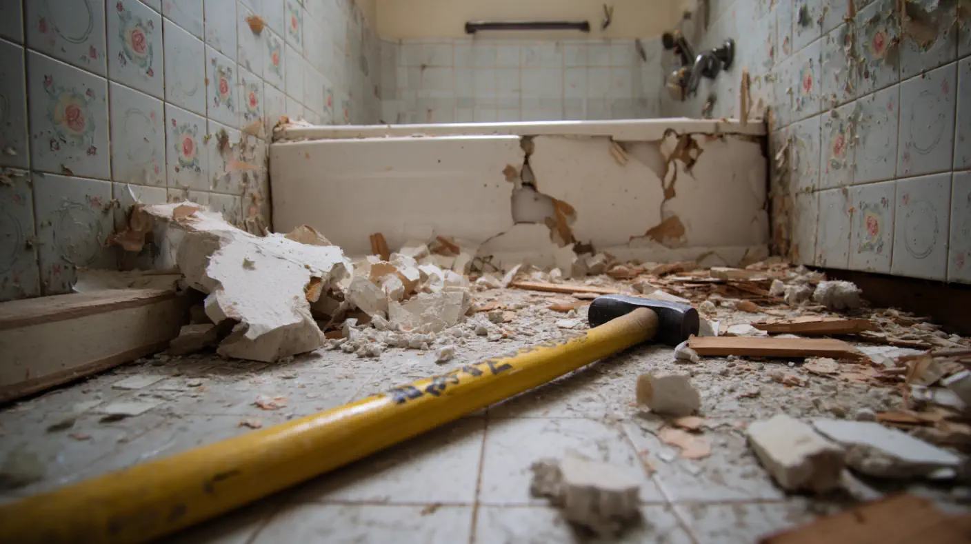 Destruction de baignoire salle de bain