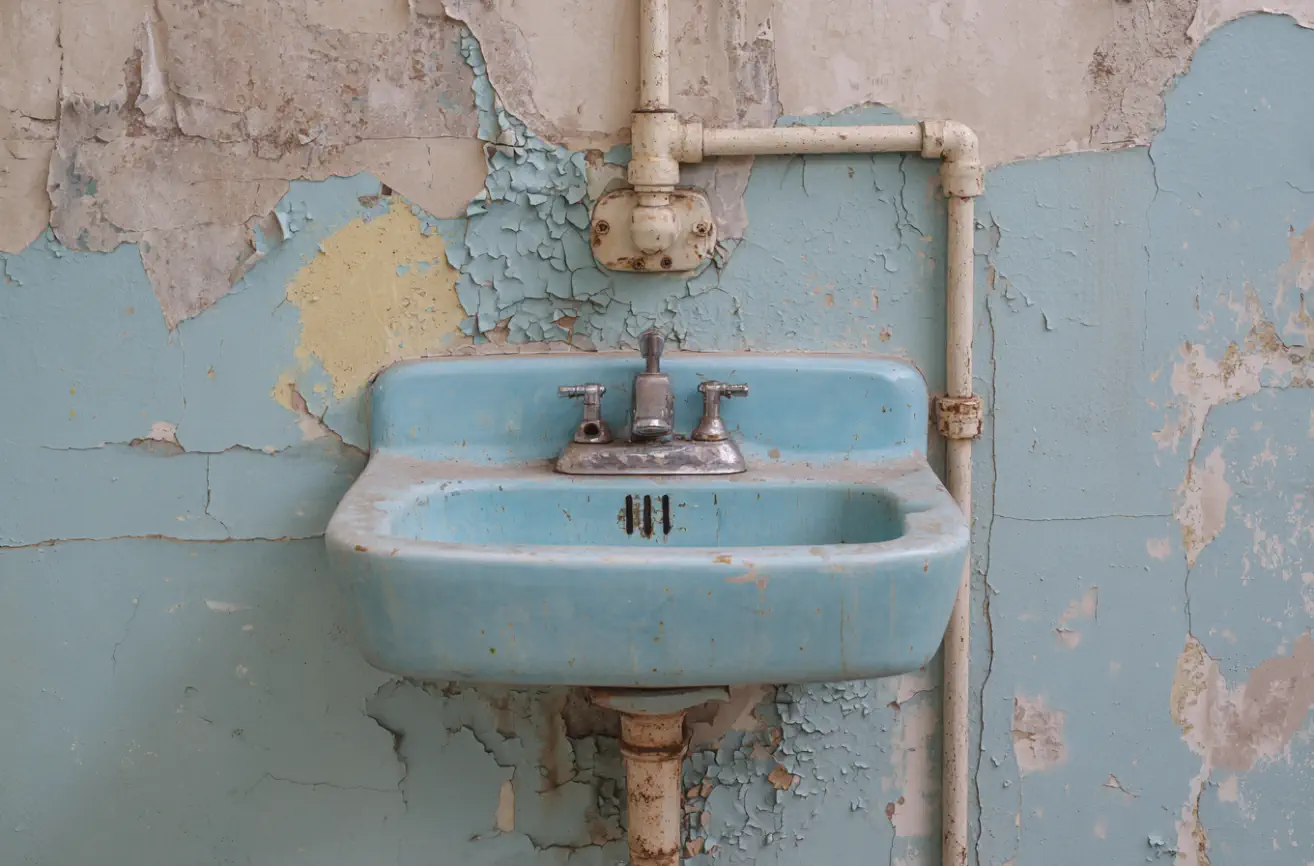 Salle de bain insalubre