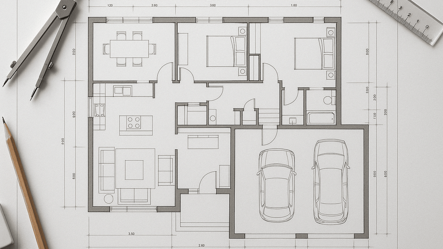 Plan d'un architecte d'une maison