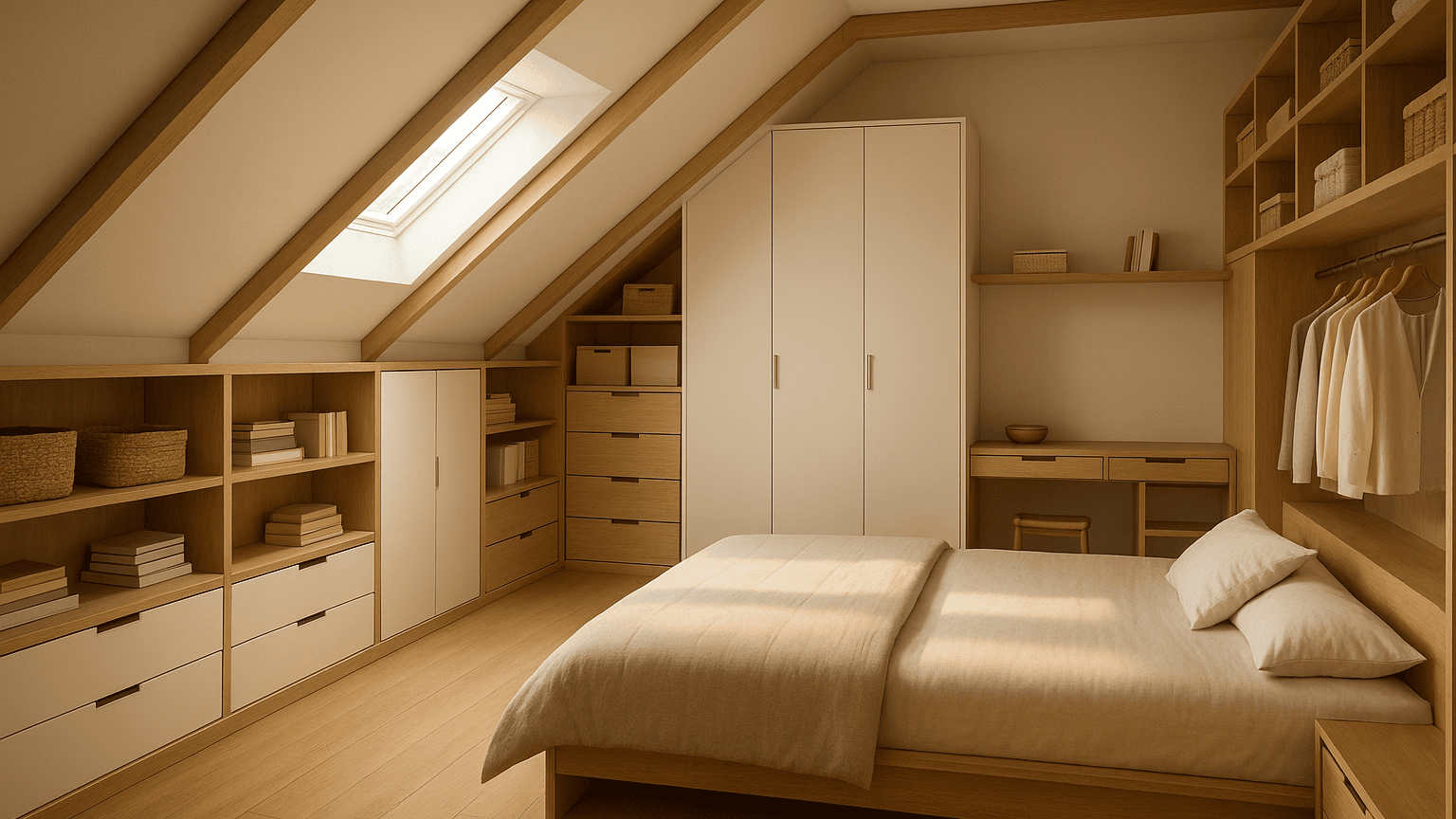 Solutions de rangements pour des combles