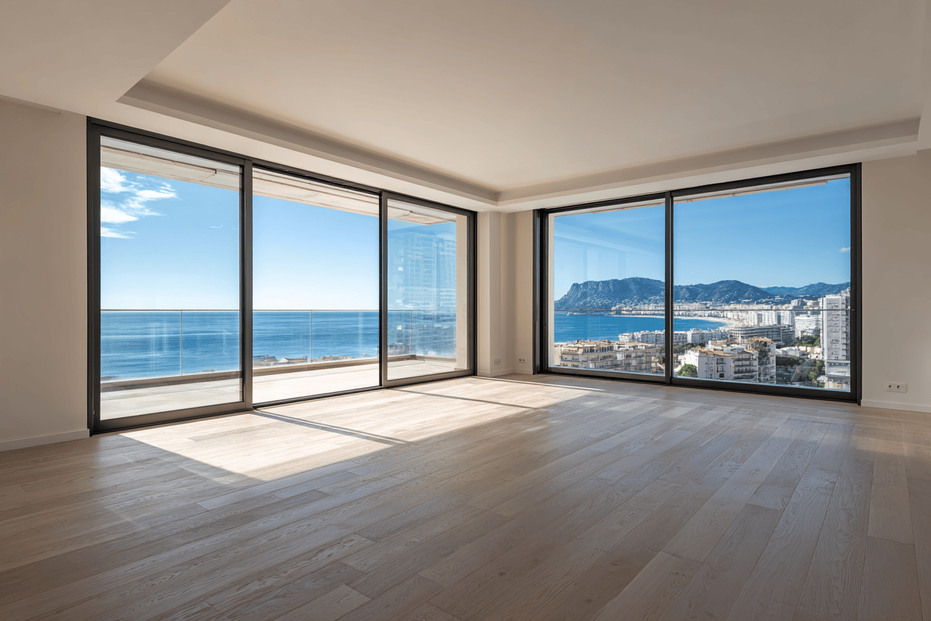 Salon appartement vue mer